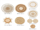 9 Pack Boho Wall Basket Set, Hanging Woven Decor, Seagrass Rattan Wicker Decor V1370-AZ4-10246