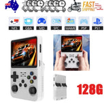 White Portable Retro Handheld Game Console 128GB 10000 Games Retro Handheld Games V201-R36S0128WH8AU