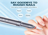 Electric Nail Drill Pen with Charging Base for Shaping Thick Nails, Removing Cuticles and Gel V1341-ZY-5Y969YWV-SILVER