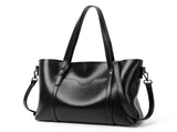 Elegant PU Leather Tote Bag with Detachable Strap - Black V888-ELOSUNG15330