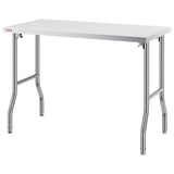 VEVOR Stainless Steel Kitchen Bench Folding Commercial Prep Table 1220x610 mm V952-CFGZT24X48YC00001V0