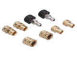 8Pcs High Pressure Washer Adapter Coupler Set Brass Quick Disconnect Connector Kit V1294-YM0901-3111210156311