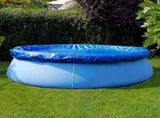 Blue PE Fabric Pool Cover for Dust and Rain Prevention Fit 8foot Round Frame or Inflatable Pools V1370-AZ4-16364