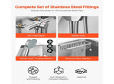 86.4 cm Stainless Steel Dog Washing Station, Pet Grooming Tub with Hot & Cold Faucet, Showerhead, V952-BXGCWYG34CJY8SX20V0