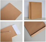 50pcs Brown Paper Folders Poly Envelope Folders Paper Organizer Document Carrier V1369-AZ3-W-07434