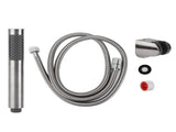 3Pcs/Set Stainless Steel Hand Shower Brushed Round Single Shower Head with Hose Fixed Holder V1294-YM0714-3112210093011