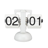 Flip Clock Large Number Battery Powered 304 Stainless Steel Tabletop Retro Flip Clock for Home V1294-YM0710-3115230112011