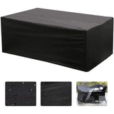 Oxford Rectangular Table Cover for Garden Furniture UV Protection, Black, 215 x 135 x 75cm V1237-ZY-528-110