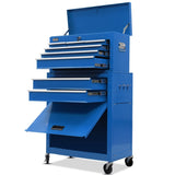 BULLET 8 Drawer Tool Box Cabinet Chest Storage, Toolbox Garage Organiser Set, Blue V219-TOLCABBU81BA