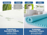 Giselle 8cm Memory Foam Mattress Topper Gel Egg Crate Foam Bamboo Queen MATTRESS-TOP-EC-BAM-8-Q