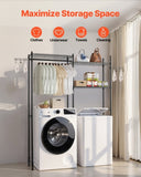 VEVOR Over Washer and Dryer Storage Shelf Two Row 5 Tiers Washer Rack Black V952-LDXYJZJTJKBD41L6S001V0
