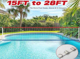 Pool Volleyball Net Portable Beach Volleyball Set for Pool - Waterproof Nylon Mesh with Adjustable V1366-AZ2-W-12019
