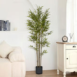 SOGA 180cm Lucky Bamboo Tree Bambusa Vulgaris Artificial Plant w/ 7 Branches Home Accent Decor APLANTFHZ180