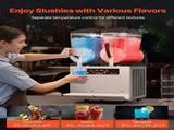 12Lx2 Tank Commercial Slushy Machine Margarita Smoothie Frozen Drink Maker V952-SYXRJX212LSGYZO0PV3