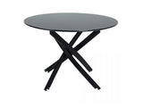 Round Marble-Effect Table-Black V264-DNT-410C-BLK-11M