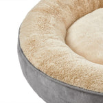 FEANDREA 50cm Dog Sofa Bed Round Shape Fabric Light Grey V227-3309641001080