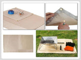 Khaki Fire-Resistant Mat for Outdoor Camping, Fireplace, Grill, and Barbecue Rack V1369-AZ3-W-09023