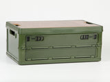 Green Collapsible Medium Side-Open Storage Box with Wooden Table Top - Car Trunk V888-ELOSUNG39956