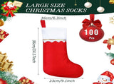 100 Pieces elt Christmas Stockings 15 Inch Party avors Stockings Xmas Decoration Stocking Rustic V1259-DP01-F-502
