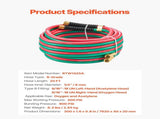 Oxygen Acetylene Hose, 1/4-Inch x 25FT Oxy Acetylene Hose with 9/16"-18 LH/RH B Fittings, R Grade V952-RJYYGHJRGMG2K2D7DV0