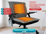 USB-Powered Heated Seat Cushion with Plush Faux Rabbit Fur, Anti-Slip Base, and Foldable Backrest V1341-ZY-BBM69CWT-YELLOW3
