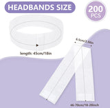 200 Count Disposable Spa Facial Headbands with Convenient Closure,White Stretch Facial Headwraps V1259-DP01-A-2337