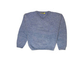 100% Shetland Ragg Wool V Neck Knit Jumper Pullover Mens Sweater Knitted - Sky - XXL V563-SW-VN-SKY40-XXL