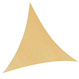 3 x 3 x 3 m Triangle HDPE Shade Sail - Beige Breathable Outdoor Sun Shade Canopy with Reinforced V888-ELOSUNG57605