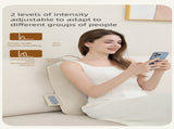 Beige Slim Wireless Shiatsu Back Massager Cushion - Rechargeable Heated Massage Pad for Full Back V888-ELOSUNG27605