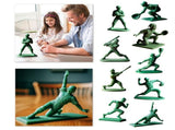 Interesting Baseball Soldier Figurines, Green Mini Baseball Toy Soldiers for Home Office Desk Decor, V1366-AZ2-W-16411