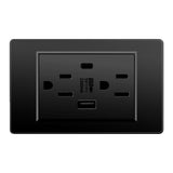 8pcs Wall Outlets Receptacles Electrical Outlet Concealed 118 Type USB C 2.1A Wall Outlet 15A V1294-YM0901-3113240235511