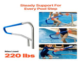 Pool Rail, 137.1 x 81.3 cm Pool Handrail, 100kg Load Capacity Heavy Duty 304 Stainless Steel V952-BXGYCFSYM543YO17Y001V0