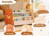 Double Sided Kids Bookshelf, Kid Friendly Low Height Structure, for Baby Nursery Room, Playroom V1369-AZ3-W-12103