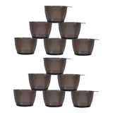 12Pcs Mixing Bowls Plastic Hair Color Bowls Professional Salon Quality Dark Grey V1369-AZ3-W-14452