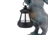 Bunny Figurine with Solar Lantern Resin Bunny Statue Light Auto Light Sensing for Outdoor Garden V1294-YM0901-3111250023611