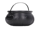 Halloween Cauldron Decorations ABS Iron Flame Pattern Mysterious Black Witches Candy Bucket for Home V1294-YM0901-3115230087911