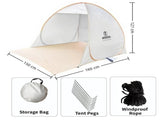 Spacious Arched Instant Pop Up Beach Tent - Folding Silver-Coated Sun Shelter with Mesh Ventilation V888-ELOSUNG55874