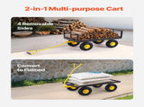 900 Lbs Heavy Duty Steel Garden Cart, Garden Wagon Cart on Wheels, Outdoor Metal Yard Utility Wagon V952-ZXHYTCHH900L1UA7KV0