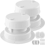RV Plumbing Vent Cap - Aluminum Trailer Roof Pipe Vent Cover - Weatherproof Durable Replacement for V1259-RVVENT-01-BLK-2PK