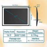 10.1 Inch Digital Picture Frame - 1280 * 800 HD WiFi Enabled with Load from Phone Capability, 32GB V498-DIGITALFRAMEBK