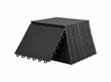 Giantz Garage Floor Tiles Interlocking PP Flooring 25PCS 30x30cm Black GFT-30X30-25P-BK