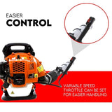 Petrol Leaf Blower 2 Stroke 42.7cc Backpack Commercial 540km/H V379-LEAFBLOW427001