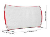 Barricade Backstop Net, 12x9 ft Ball Sports Barrier Netting, Portable Practice Equipment with Carry V952-DQW129YC0000YT8NIV0