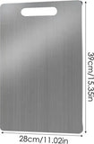 Stainless Steel Cutting Board, 40 x 28 cm, Dishwasher safe, for Home Kitchen and Everyday Cooking, V1189-LC-RY-00515