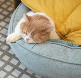 Cozy Leaf-Shaped Pet Mat for Dogs and Cats Multi-Use Plush Sleeping Pad, Warm Blanket, and Crate V1341-ZY-JXTNBF5D-YELLOW