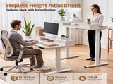 Artiss Electric Standing Desk Height Adjustable Home Office 120cm White HASD-ET156E-SHELF-WH-AB