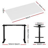 Artiss Standing Desk Motorised Electric Dual Motor White 140CM HASD-B-M10-BKDF-WHDB-140