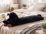 47 Inches Giant Horse Stuffed Animal Weighted Oversized Black Plush Toys Soft Hugging Pillow Bedroom V1259-DP01-A-689