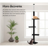 CARLA HOME Floor to Ceiling Cat Tree Tower with Adjustable Height 230-286cm for Indoor Cats LSB-36389