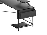 Levede Computer Desk Corner Desk Black DH1051-BK
